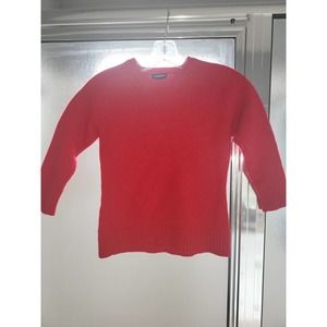 Gap Stretch Red Wood 3/4 Sleeve Sweater - Size S